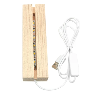 Ночник с питанием от USB, со светодиодной подсветкой из букового дерева, Ночник для самостоятельного производства