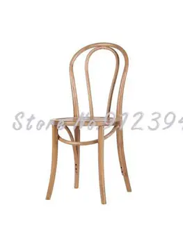 Обеденный стул ретро-стул из массива дерева, американский обеденный стул, дизайнерский бревенчатый стул с деревянной спинкой, креативный современный дом в скандинавском стиле
