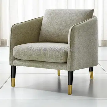 Односпальный диван со спинкой, скандинавский современный минималистичный стул tiger, кресло для гостиной, дизайнерское кресло для отдыха из ткани