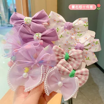 Оптовые детские головные уборы - милые повязки для волос для маленьких девочек с цветочными украшениями в корейском стиле