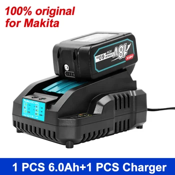 Оригинальное Зарядное Устройство Makita и аккумулятор BL1860 Литий-ионная Аккумуляторная Батарея 18V для Makita 18v Battery BL1840 BL1850 BL1830 BL1860B