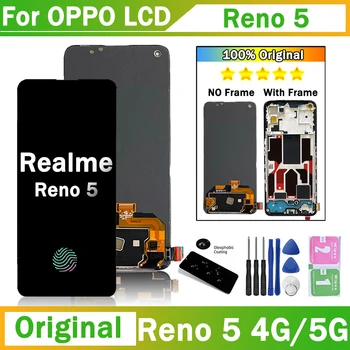 Оригинальный ЖК-дисплей Reno 5 Для Oppo Reno5 4G CPH2159 Экран дисплея Сенсорная Панель Дигитайзер В Сборе Для Reno5 5G PEGM00 PEGT00 CPH2145