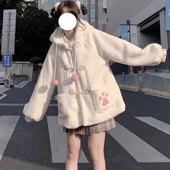 Осенне-зимняя куртка в японском стиле из овечьей шерсти 