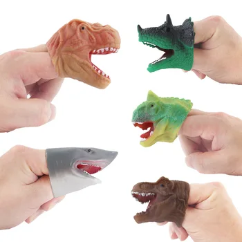 Пальчиковый динозавр, кукольные игрушки, Мягкая игрушка-акула, боевые ролевые игры, игрушки, креативная мини-модель руки, кукла, перчатки с животными, Подарки для детей