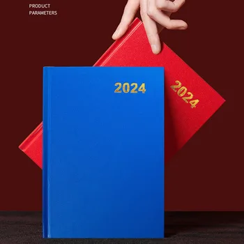 Повестка дня на 2024 год формата А5, 100-страничный планировщик, блокнот, дневник, еженедельник, английские расписания, Дневник, тетради для школьных канцелярских принадлежностей, Офис