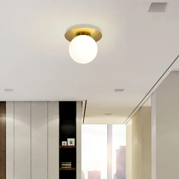 Потолочный светильник для коридора в скандинавском минимализме, креативный железный светильник для коридора, современный домашний кабинет, балкон, крыльцо, светильник