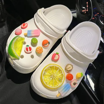 Прекрасный Пищевой Стиль Крокодиловые Подвески-Подвески для Мороженого Crocs DIY Украшение Обуви Аксессуары для Обуви для Детских Вечеринок Подарки Мода