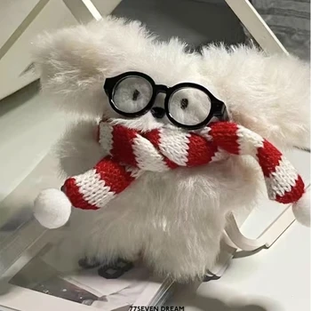 Прекрасный Плюшевый орнамент для собак, мягкая Кукла-игрушка в очках, идеальный подарок для пары, сумка для собак, Подвеска, Брелок для ключей, украшения Y08E