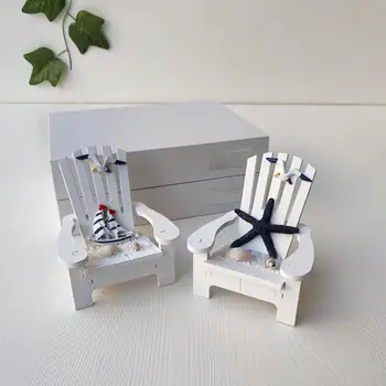 Привлекательная кукольная мебель Небьющийся стул для кукольного домика с напылением краски Миниатюрный кукольный стул в средиземноморском стиле