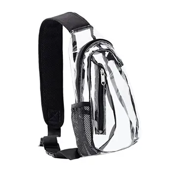 Прозрачная сумка с регулируемым плечевым ремнем, сумочка для спортивных мужчин, Пляжная