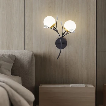 Простая творческая личность Кристалл magic bean настенный светильник столовая кабинет гостиная спальня прикроватный настенный светильник