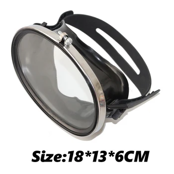 Профессиональная маска в большой оправе, рыбацкое зеркало, стекло высокой четкости, Снаряжение для дайвинга из нержавеющей стали, плавательные очки