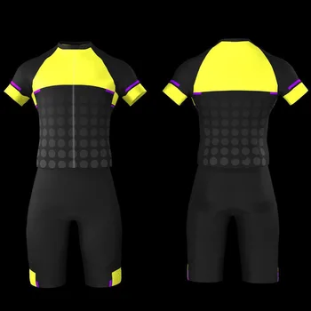 Профессиональный костюм для триатлона 2023 года, комбинезон с коротким рукавом, мужская велосипедная одежда Trisuit Race Fit Speed Suit Road MTB Short Set