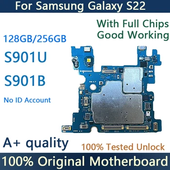 Разблокированная материнская плата Samsung Galaxy S22 G991B G991U Оригинальная плата с полным набором микросхем, материнская плата с логической ПЛАТОЙ Android OS
