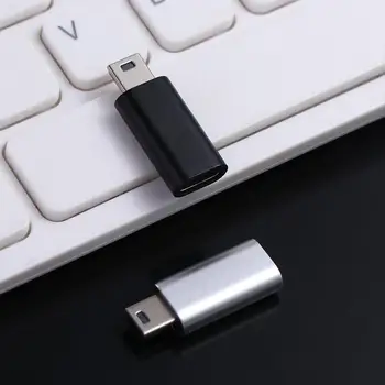Разъем для передачи данных типа C с разъемом Mini USB на разъем Type-C, мини-5-контактный USB-адаптер, OTG-адаптер, разъем для передачи данных