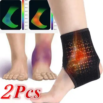 Регулируемые Компрессионные ремни для магнитотерапии при Артрите, Защита голеностопного сустава, Бандаж, Обертывающий ремень, Накладка для ног.