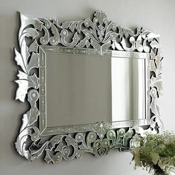 Резное зеркало, декоративное зеркало, зеркало для веранды, зеркало для ванной, Венецианское зеркало, неоклассическое оформление M0408