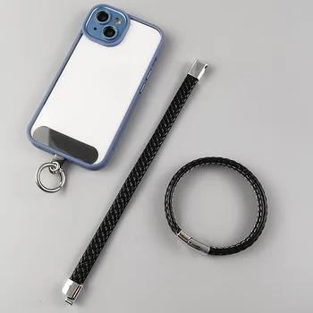 Ремешок для мобильного телефона, металлический крючок, универсальный чехол для телефона, ремешок для ключей, короткий браслет на запястье, магнитный всасывающий тканый ремешок