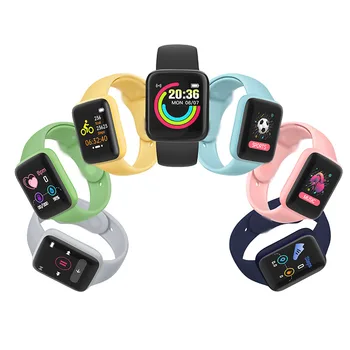 Решетчатые Подарки Reloj D20S Y68 Macaron Smartwatch Частота Сердечных сокращений Кровяное Давление Приложение Fitpro D20 Smart Watch
