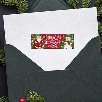 Рождественская наклейка с мультяшной печатью, декоративная уплотнительная наклейка, самоклеящиеся этикетки с Рождеством Христовым