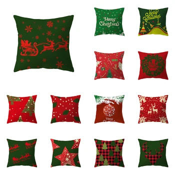 Рождественская тема, Рождественское украшение, чехол для подушки с рисунком, Украшение для дивана в гостиной, Подушка, Наволочка
