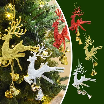 Рождественский колокольчик 1шт, Красные колокольчики, Рождественская елка, Подвесной орнамент, Рождественское украшение для дома
