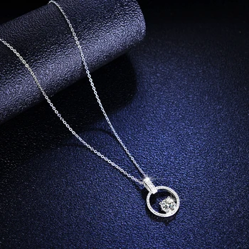 Роскошное бриллиантовое ожерелье для женщин, Винтажный бриллиант, цвет VVS D, Муассанит, форма Гало, круглая огранка, подарок на годовщину свадьбы