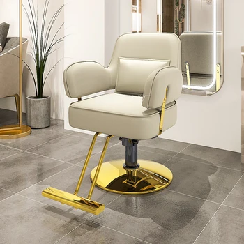 Роскошное кресло для салона красоты Со спинкой для косметолога, Педикюрное кресло для парикмахера, Поворотная Кожаная мебель для педикюра Sillon LJ50BC
