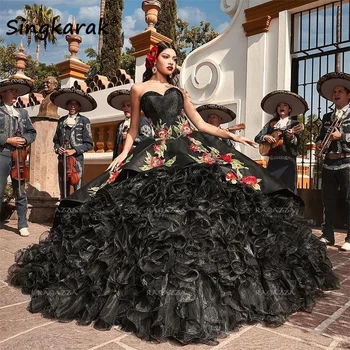 Роскошное Мексиканское Бальное Платье Пышные Платья С Бантом Sweet 16 Аппликаций На Платье Из Бисера И Жемчуга Vestidos De 15 Años Свадебное Платье