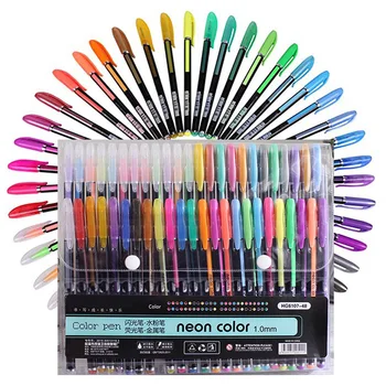 Ручки с функцией пера 48 цветов, принадлежности для рисования, канцелярские принадлежности, маркеры для рисования, ручка Escolar, гель для письма, школьные принадлежности