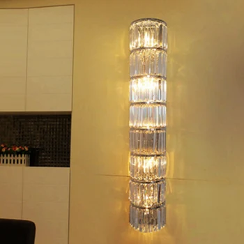 Светодиодный настенный светильник Современное домашнее освещение Хрустальное бра Прикроватные абажуры Лампы в индустриальном стиле Хрустальный настенный светильник для ванной комнаты