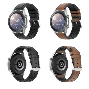 Силиконовый Кожаный Ремешок Для Samsung Galaxy Watch 3 41мм 45мм Браслет Ремешок Для Часов Galaxy Watch 42мм 46мм/Gear S2 S3 Correa