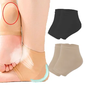 Силиконовый протектор для пяток, Уход за ногами, Подушка для восстановления кожи, носки в пол-ярда для женщин, мужские носки для пяток, облегчение боли в пятке, снижение давления