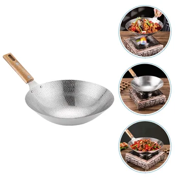 Сковорода-Вок из нержавеющей стали Кухонная Соте Многофункциональная плита для приготовления пищи Бытовая традиционная