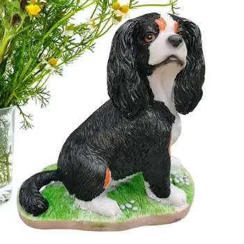 Скульптура Кавалера Кинг Чарльз Спаниеля из смолы, декор в виде Чарльз Кавалер Спаниеля, Фигурка собаки, щенок кавалера Кинг Чарльз Спаниеля