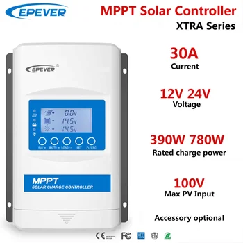 Солнечный Контроллер Заряда 30A MPPT EPEVER XTRA3210N 12V24V Регулятор Солнечного Зарядного Устройства С Дополнительным Аксессуаром