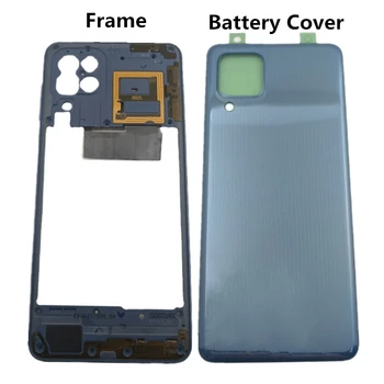 Средняя рамка с кнопкой регулировки громкости питания + крышка батарейного отсека Запасные части для Samsung Galaxy M32 4G M325 M325FV