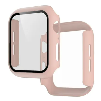 Стекло + чехол для Apple Watch series SE 6 5 4 3 2 1 44 мм 40 мм Защитная крышка Бампера iWatch 42 мм 38 мм для Apple Watch Case