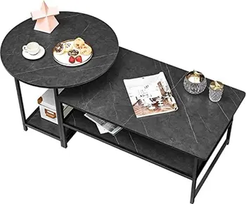 Стол, уникальный съемный журнальный столик-гнездо 2 в 1, набор из 2 маленьких круглых и прямоугольных столов для гостиной, промышленный мод