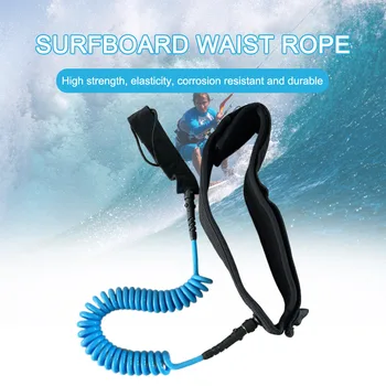 Страховочная доска, поводок Максимальной длины на растяжение до 10 футов, поясная веревка для серфинга, регулируемая для начинающих серфингистов, Поставка
