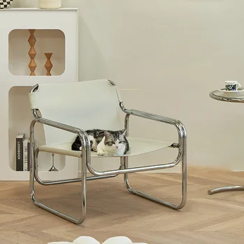 стул для гостиной с одинарной спинкой, кожаные металлические ножки, стул для чтения, стул для макияжа, спальня, гостиная, дизайнерский woonkamer stoelen home decor