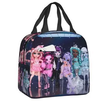 Сумка для ланча для показа мод Rainbow High Fashion, женская сумка-холодильник, термоизолированный контейнер для ланча для студентов, школьной работы, пикника, сумки-тоут