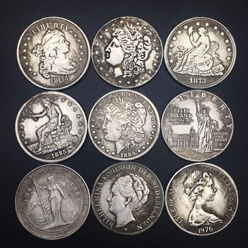 США Королева Морган Золотые Серебряные монеты Памятная монета Предметы коллекционирования Монеты Домашний декор Монеты Рождественские подарки монеты
