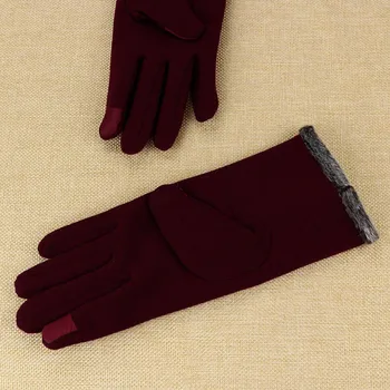 Теплые Перчатки Экранная Женская Перчатка Продолжайте Управлять Автомобилем Перчатки С Полным Пальцем Перчатки Варежки