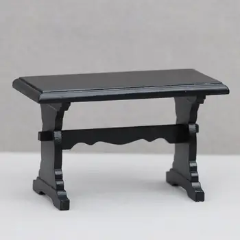 Тонкая работа, Кукольный столик, Гладкая поверхность, Миниатюрная модель стола в масштабе 1/12, Игрушечные аксессуары для микроландшафта