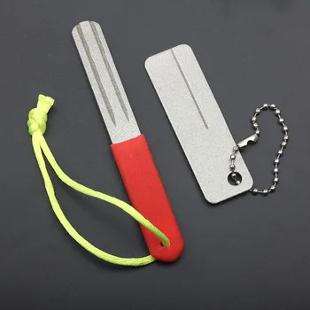 Точилка для рыболовных крючков, 1 шт., портативный инструмент для заточки алмазных ножей, мини-карманный рыболовный крючок для кемпинга, походный аксессуар на открытом воздухе, опция