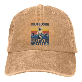 Тренажерный зал для тяжелой атлетики, многоцветная шляпа, женская кепка с козырьком, фитнес-Иисус - мой корректировщик, персонализированные шляпы с защитой козырька
