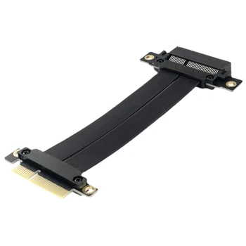 Удлинитель видеокарты PCI-E 3.0 от 4X до 4X Кабель для передачи данных от разъема PCI-E X4 к X4 на 180 градусов