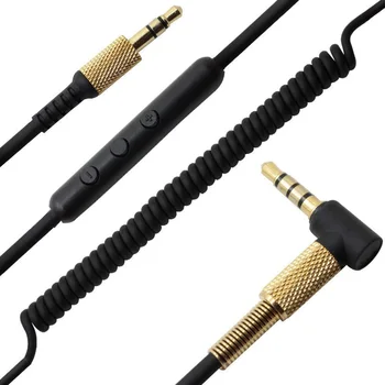 Удлинительный кабель 3,5 мм Сменный кабель для наушников с микрофоном Регулятор громкости для монитора Marshall Major II MID