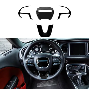 Украшение рулевого колеса автомобиля, наклейки, рамка для Dodge Challenger 2015-2022